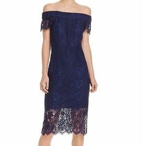 Nanette Lepore Hampton Court blue lace dress.